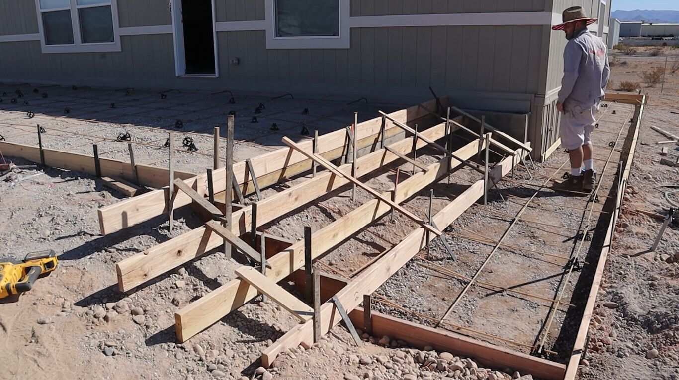 Precision concrete foundation formwork preparation in Minot