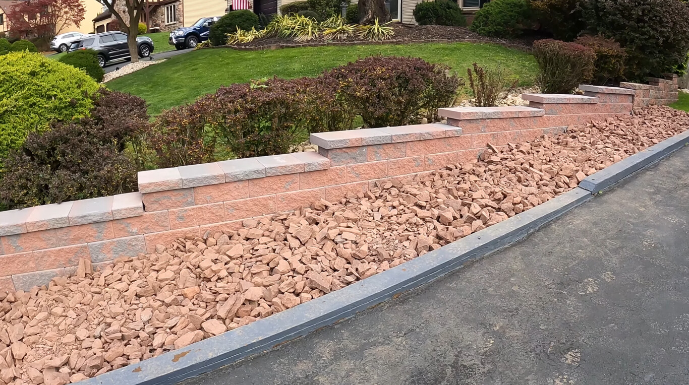 Professional retaining wall and steps construction in Minot